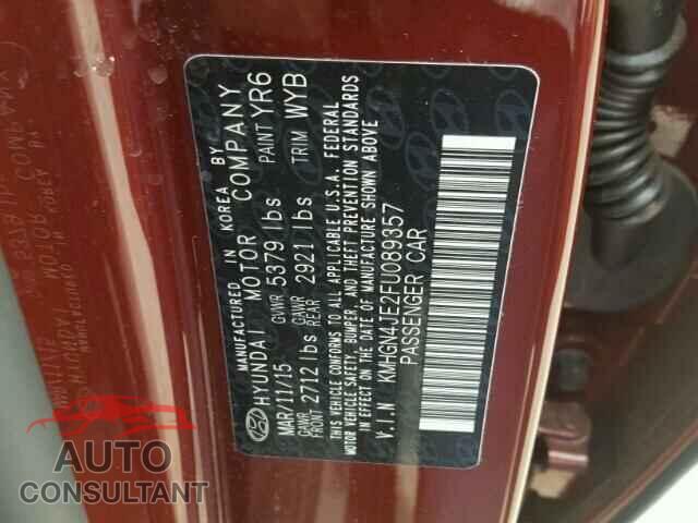 HYUNDAI GENESIS 2015 - KMHGN4JE2FU089357