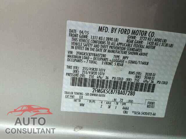 FORD FLEX 2015 - 2FMGK5C87FBA07280