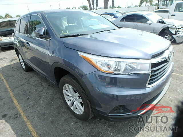 TOYOTA HIGHLANDER 2015 - 5TDZARFH9FS009601
