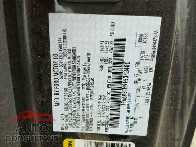 FORD MUSTANG 2015 - 1FA6P8TH9F5343400