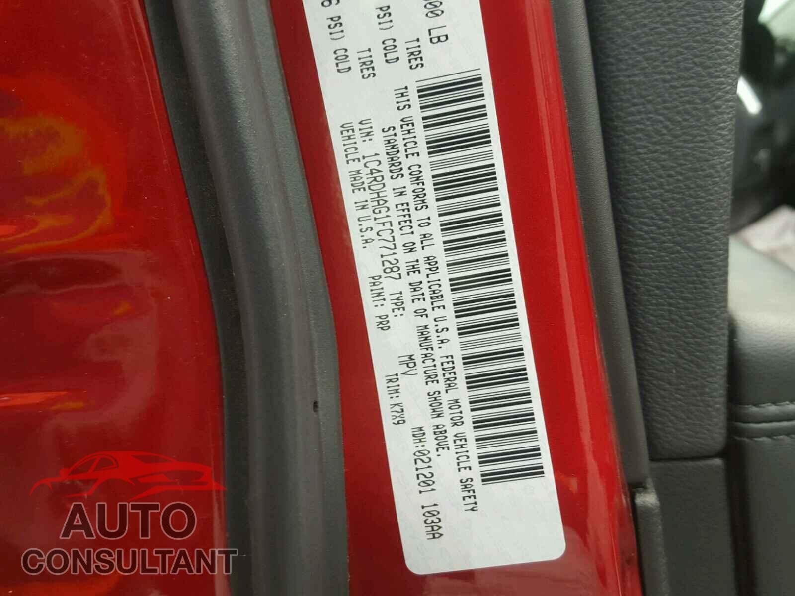 DODGE DURANGO 2015 - 1C4RDHAG1FC771287