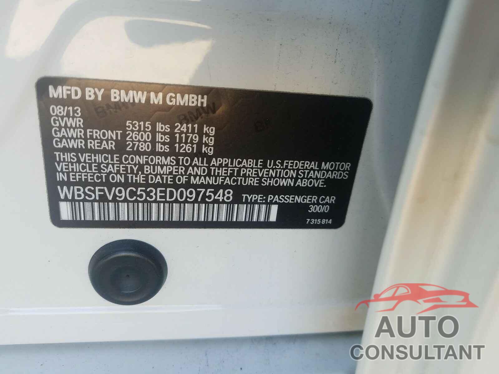 BMW M5 2014 - WBSFV9C53ED097548