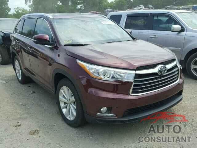 TOYOTA HIGHLANDER 2015 - 5TDDKRFH1FS205040