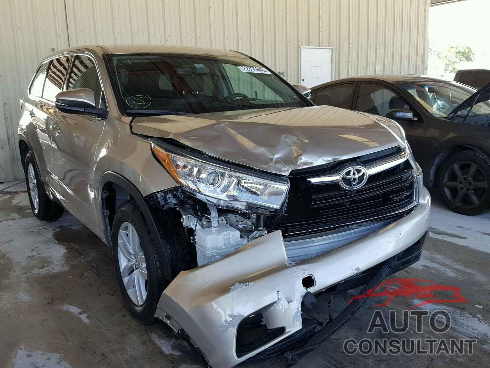 TOYOTA HIGHLANDER 2015 - 5TDZARFH5FS016027