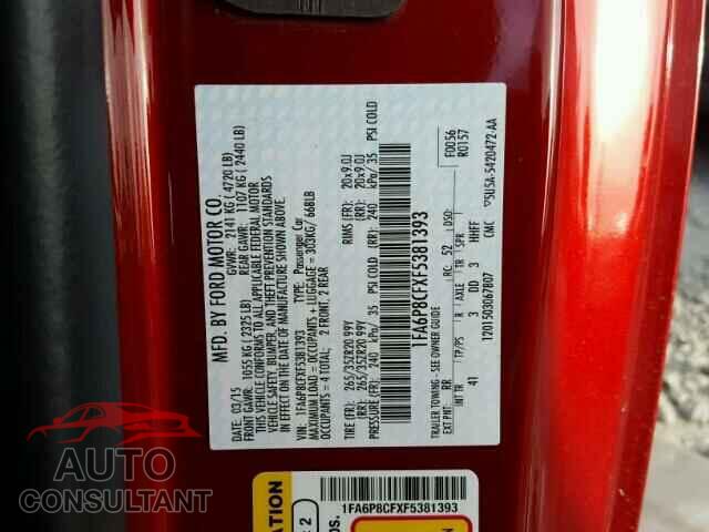 FORD MUSTANG 2015 - 1FA6P8CFXF5381393