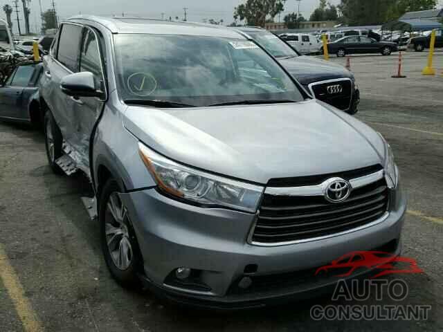 TOYOTA HIGHLANDER 2015 - 5TDJKRFH7FS212061
