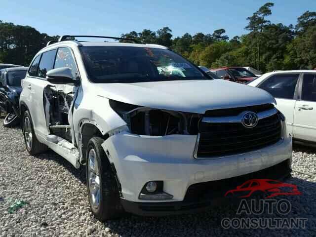 TOYOTA HIGHLANDER 2016 - 5TDYKRFH7GS161984