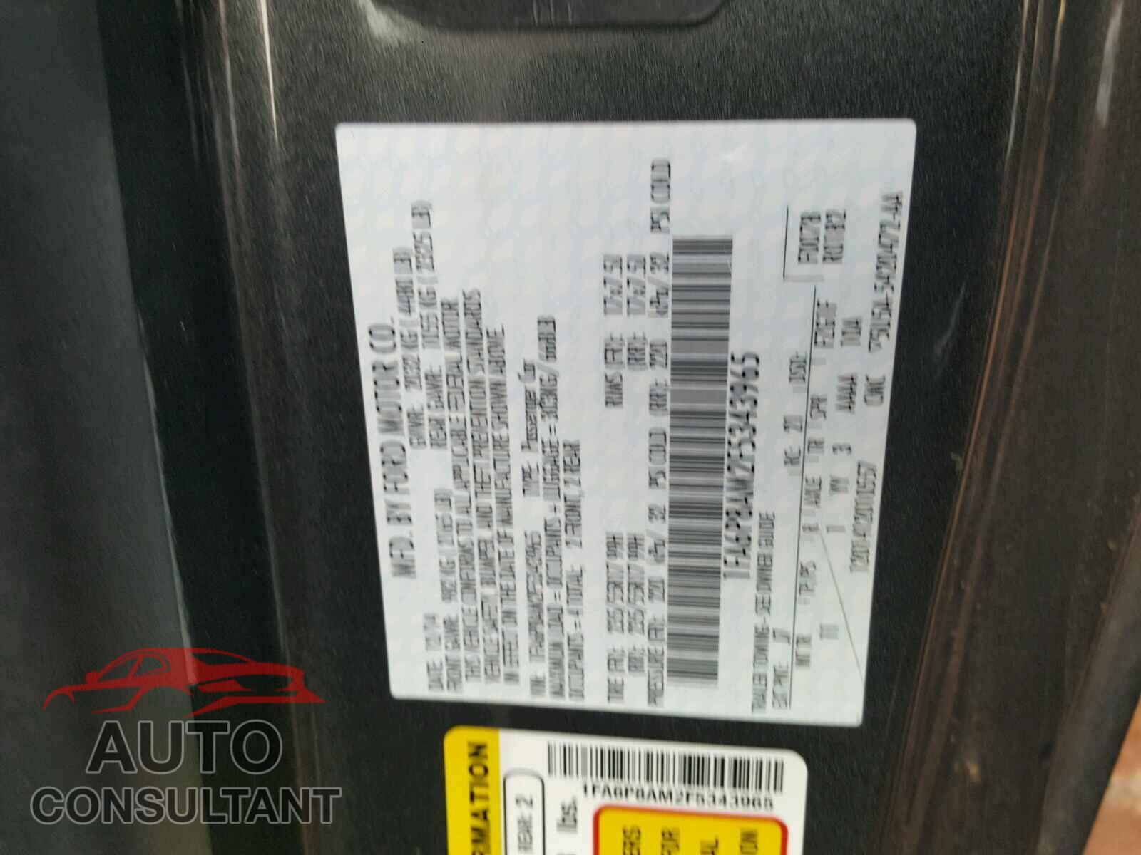 FORD MUSTANG 2015 - 1FA6P8AM2F5343965