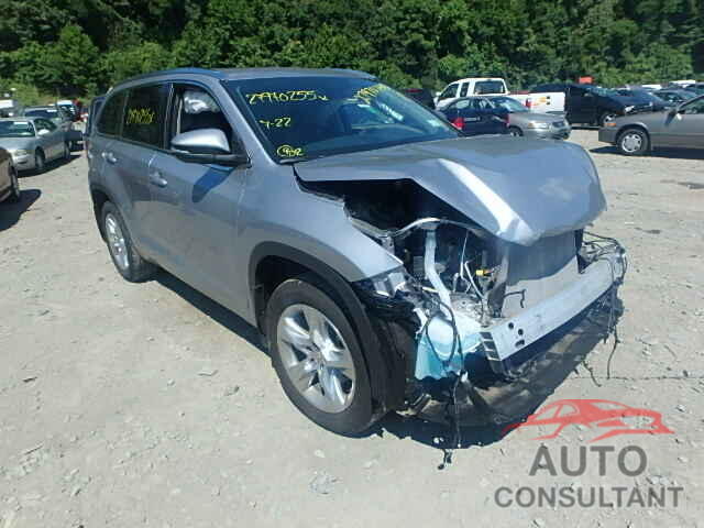TOYOTA HIGHLANDER 2015 - 5TDDKRFH5FS143030