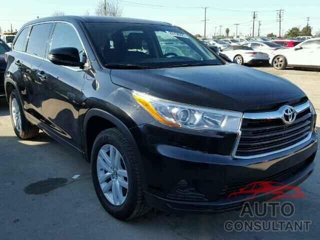 TOYOTA HIGHLANDER 2016 - 5TDZKRFH6GS158241