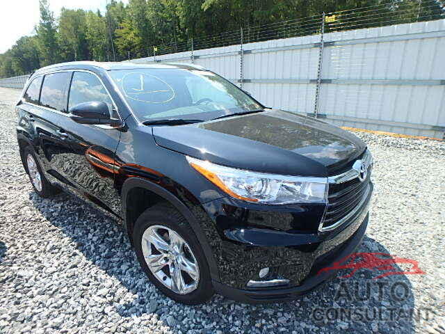 TOYOTA HIGHLANDER 2015 - 5TDDKRFH8FS143068