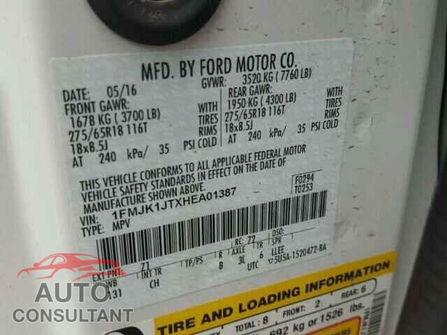 FORD EXPEDITION 2017 - 1FMJK1JTXHEA01387