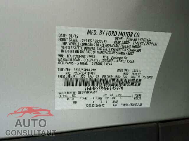 FORD TAURUS 2015 - 1FAHP2E84FG142978
