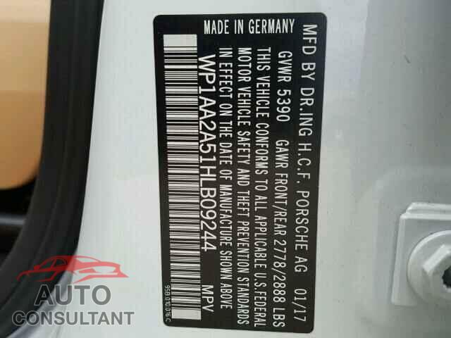 PORSCHE MACAN 2017 - WP1AA2A51HLB09244