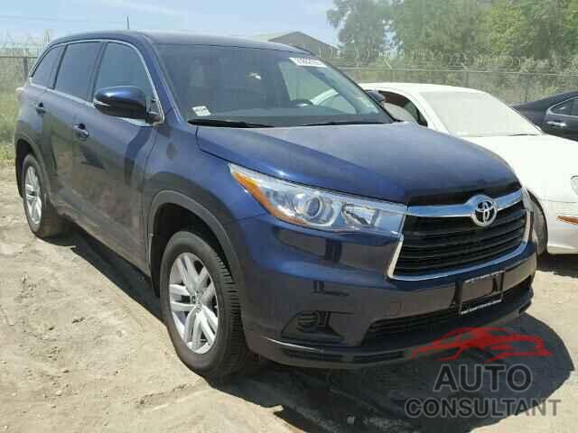 TOYOTA HIGHLANDER 2015 - 5TDBKRFH7FS141044