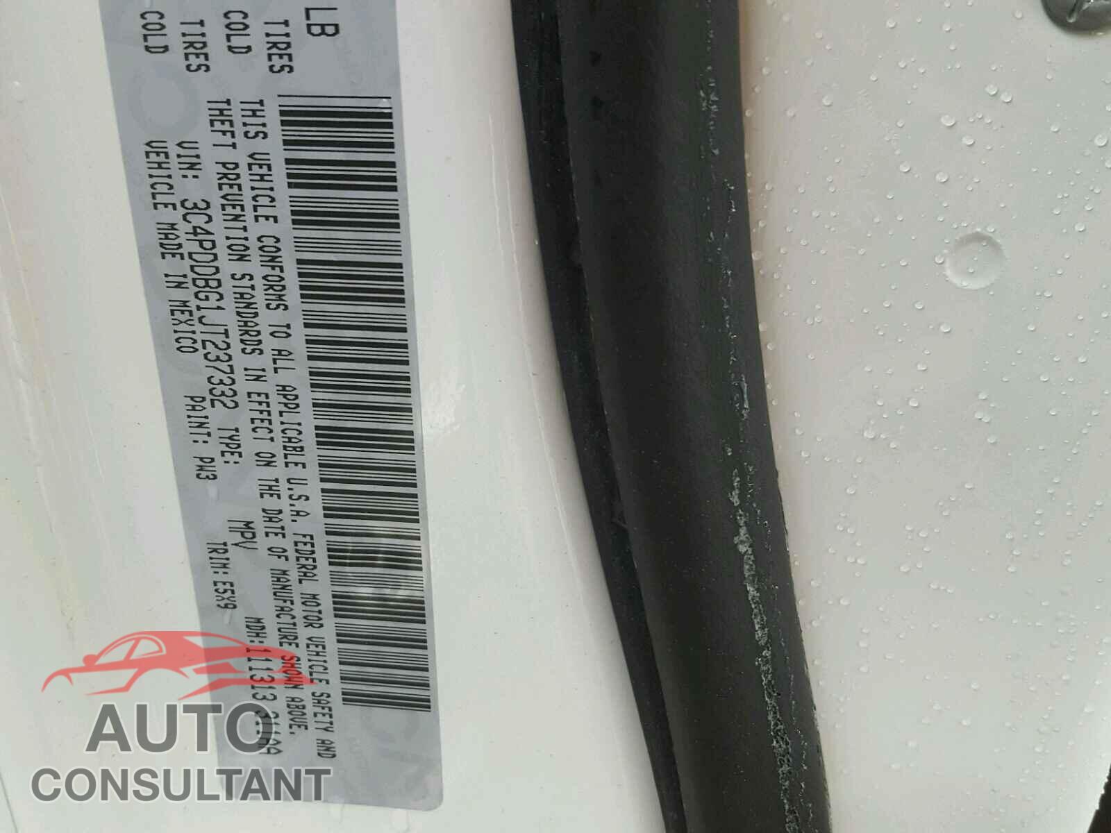 DODGE JOURNEY 2018 - 3C4PDDBG1JT237332