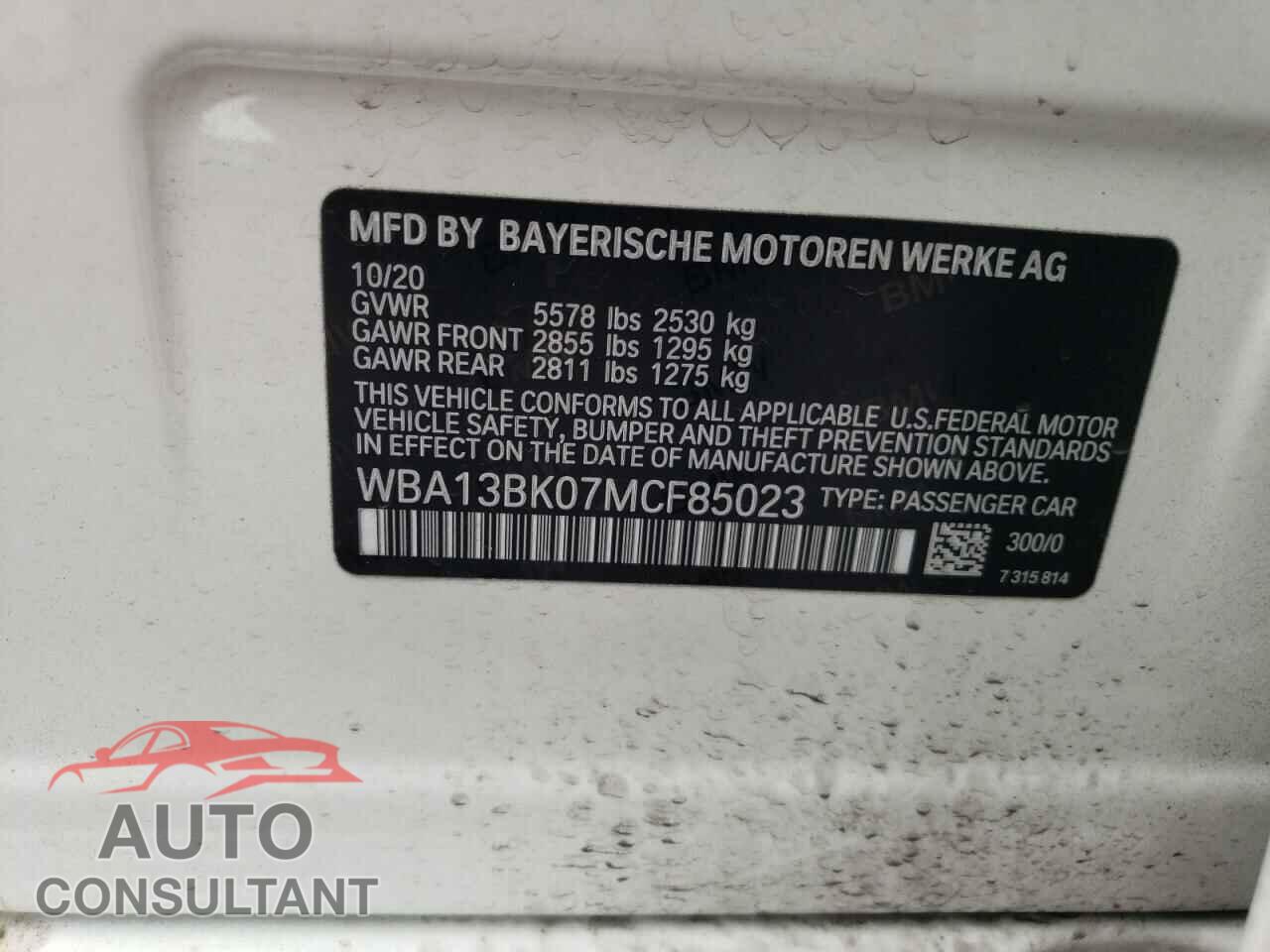 BMW M5 2021 - WBA13BK07MCF85023