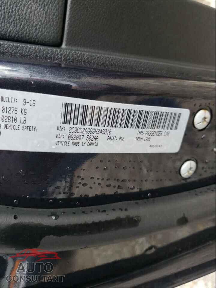 DODGE CHALLENGER 2016 - 2C3CDZAG8GH349810