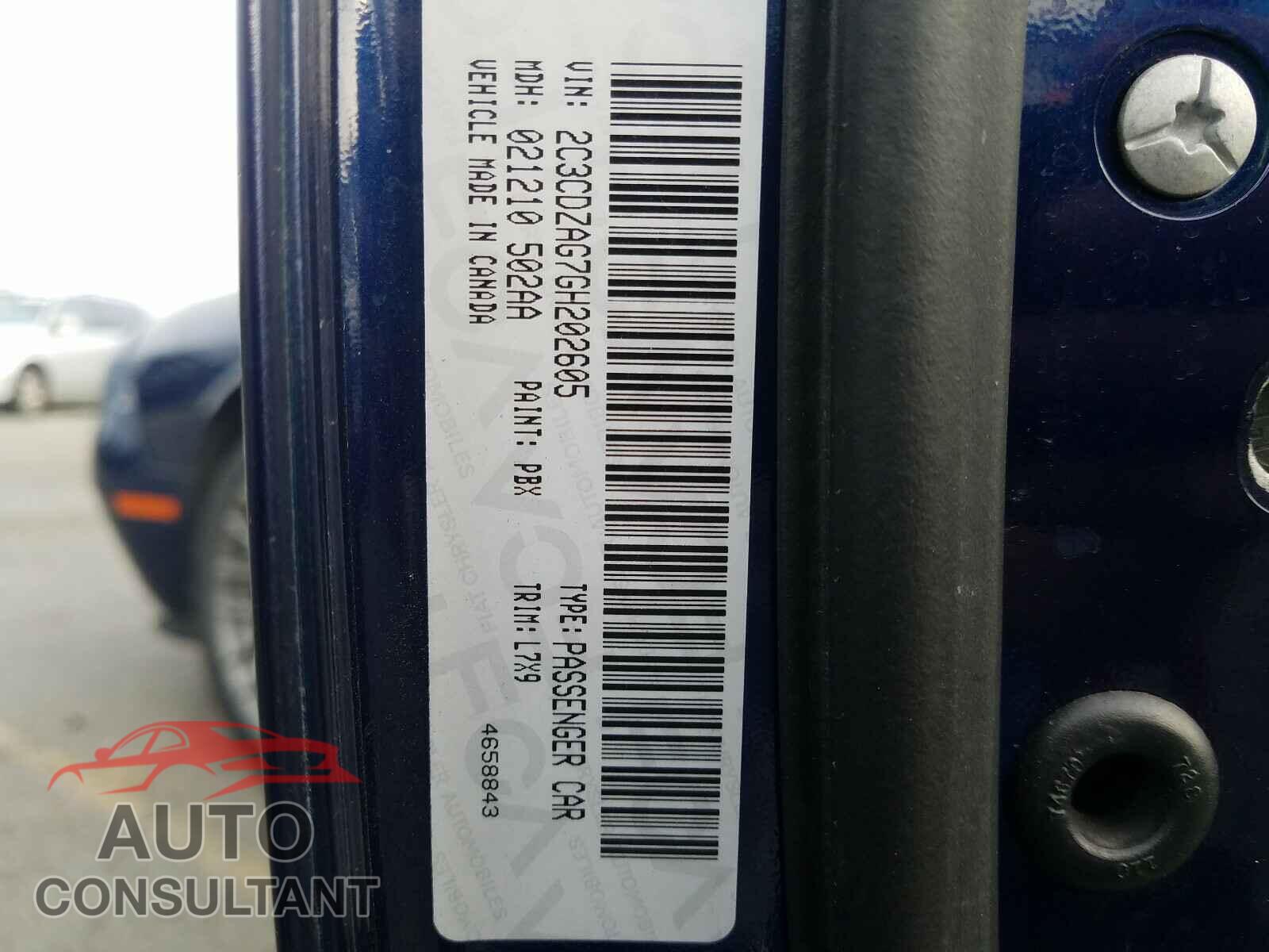 DODGE CHALLENGER 2016 - 2HGFC3A57JH750085
