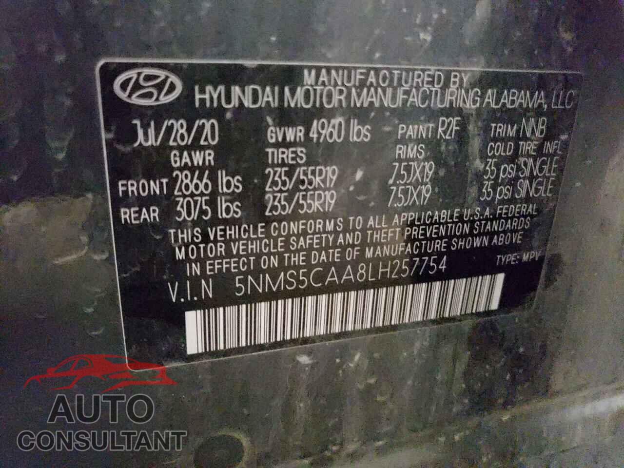 HYUNDAI SANTA FE 2020 - 5NMS5CAA8LH257754