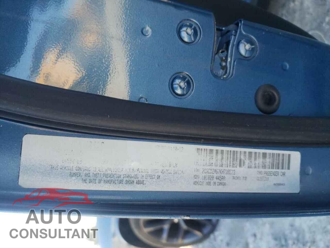 DODGE CHALLENGER 2019 - 2C3CDZAG7KH739533