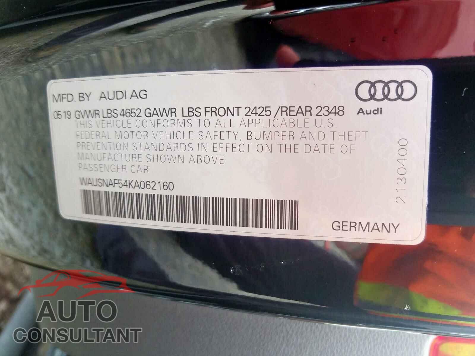 AUDI A5 2019 - 2FMPK3J9XKBB77112