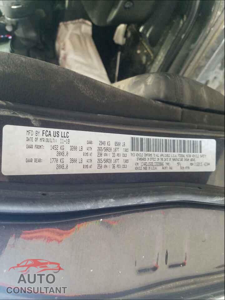 DODGE DURANGO 2020 - 1C4RDJDG5LC223906