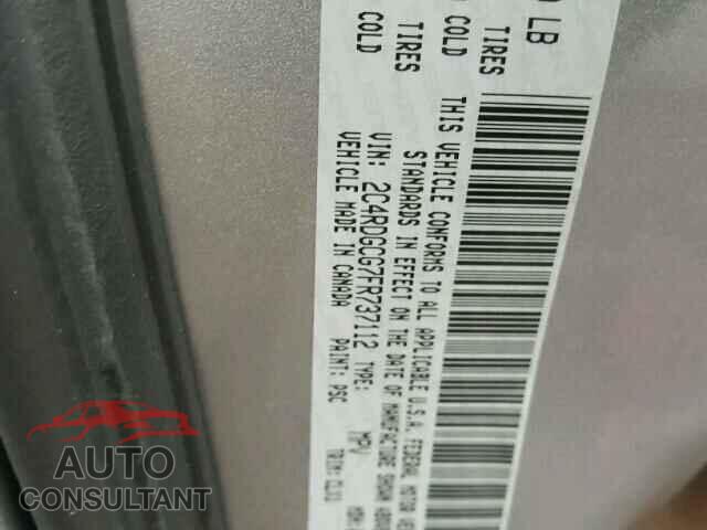 DODGE CARAVAN 2015 - 2C4RDGCG7FR737112