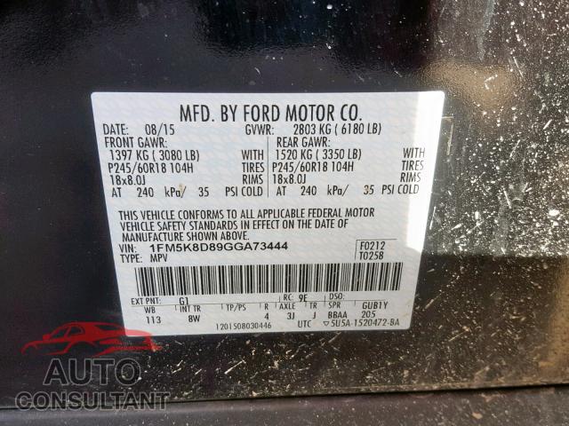 FORD EXPLORER X 2016 - 1C4BJWDG2HL520646
