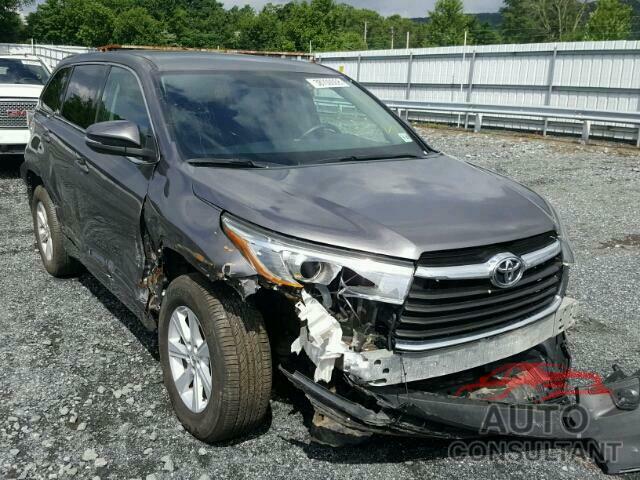 TOYOTA HIGHLANDER 2015 - 5TDBKRFH3FS204978