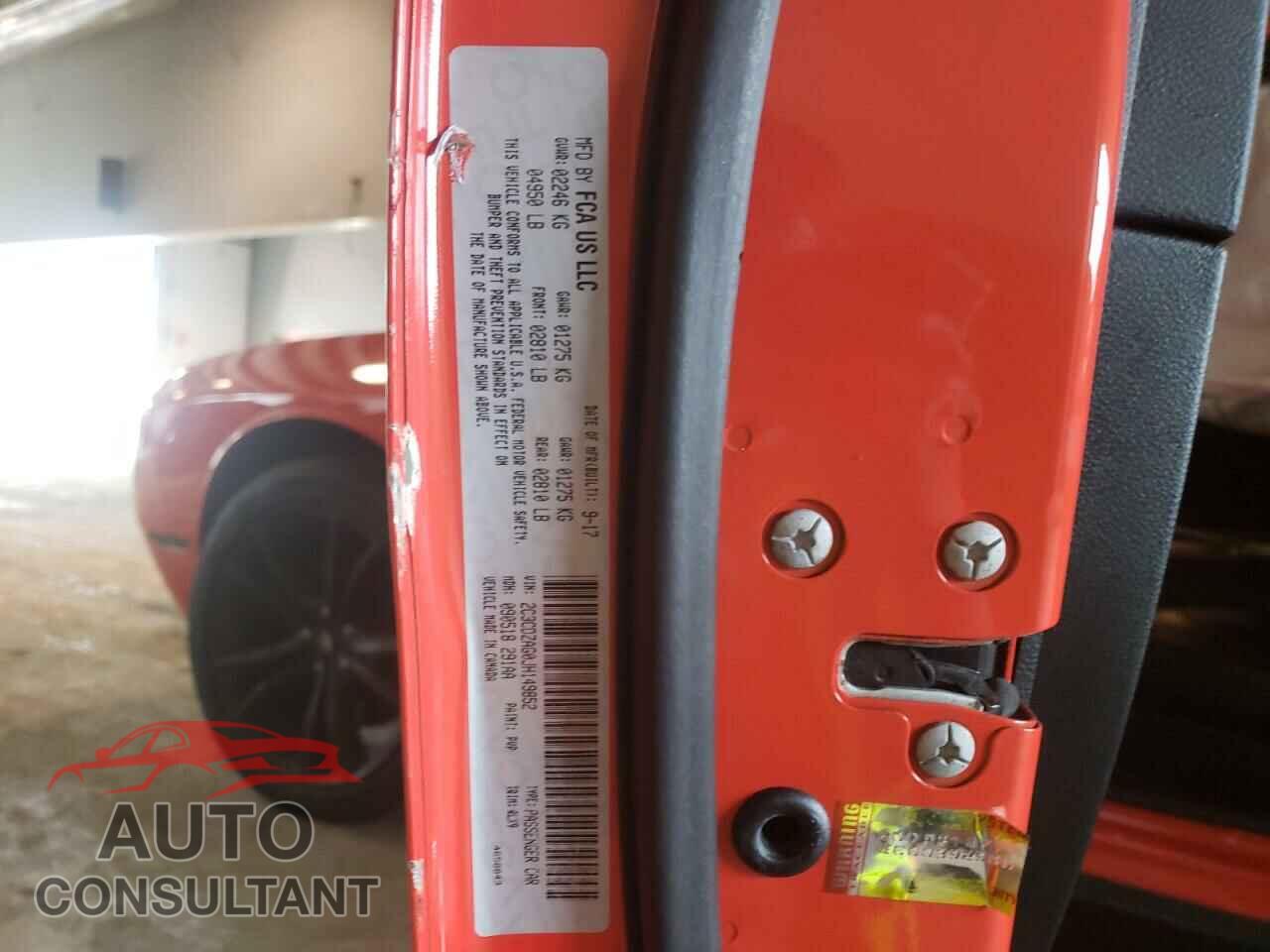 DODGE CHALLENGER 2018 - 2C3CDZAG0JH149852