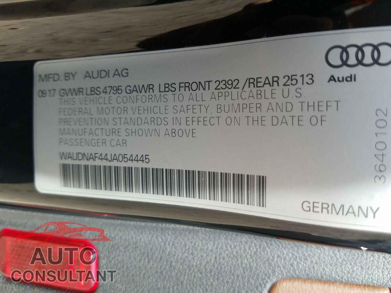 AUDI A4 2018 - 3N1CN8DVXML855058