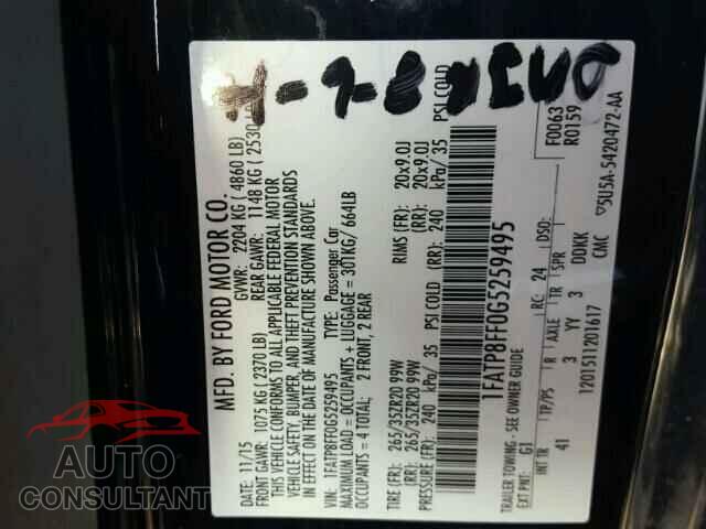 FORD MUSTANG 2016 - 1FATP8FF0G5259495