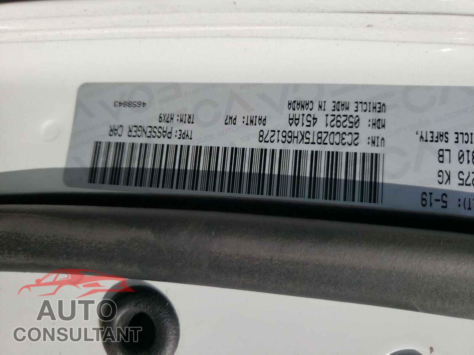 DODGE CHALLENGER 2019 - 2C3CDZBT5KH661278