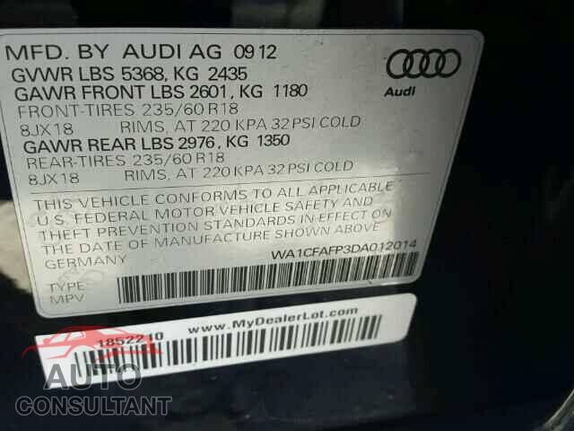 AUDI Q5 2013 - WA1CFAFP3DA012014