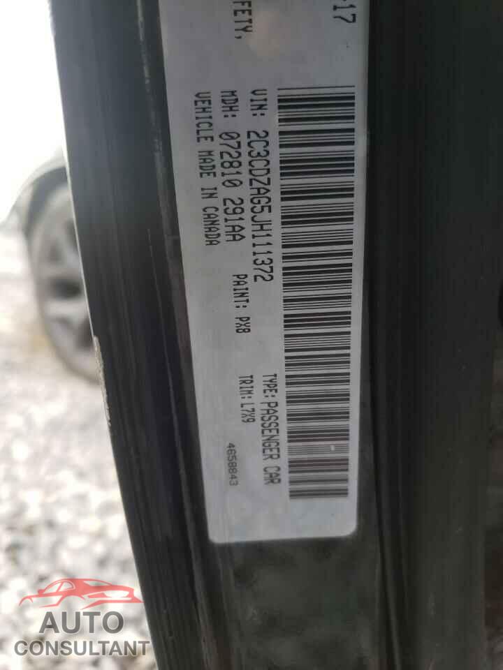 DODGE CHALLENGER 2018 - 2C3CDZAG5JH111372