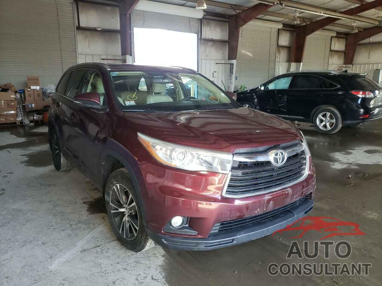 TOYOTA HIGHLANDER 2016 - 5TDJKRFHXGS234539