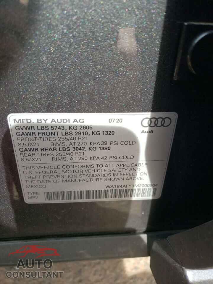 AUDI SQ5 2021 - WA1B4AFY3M2000904