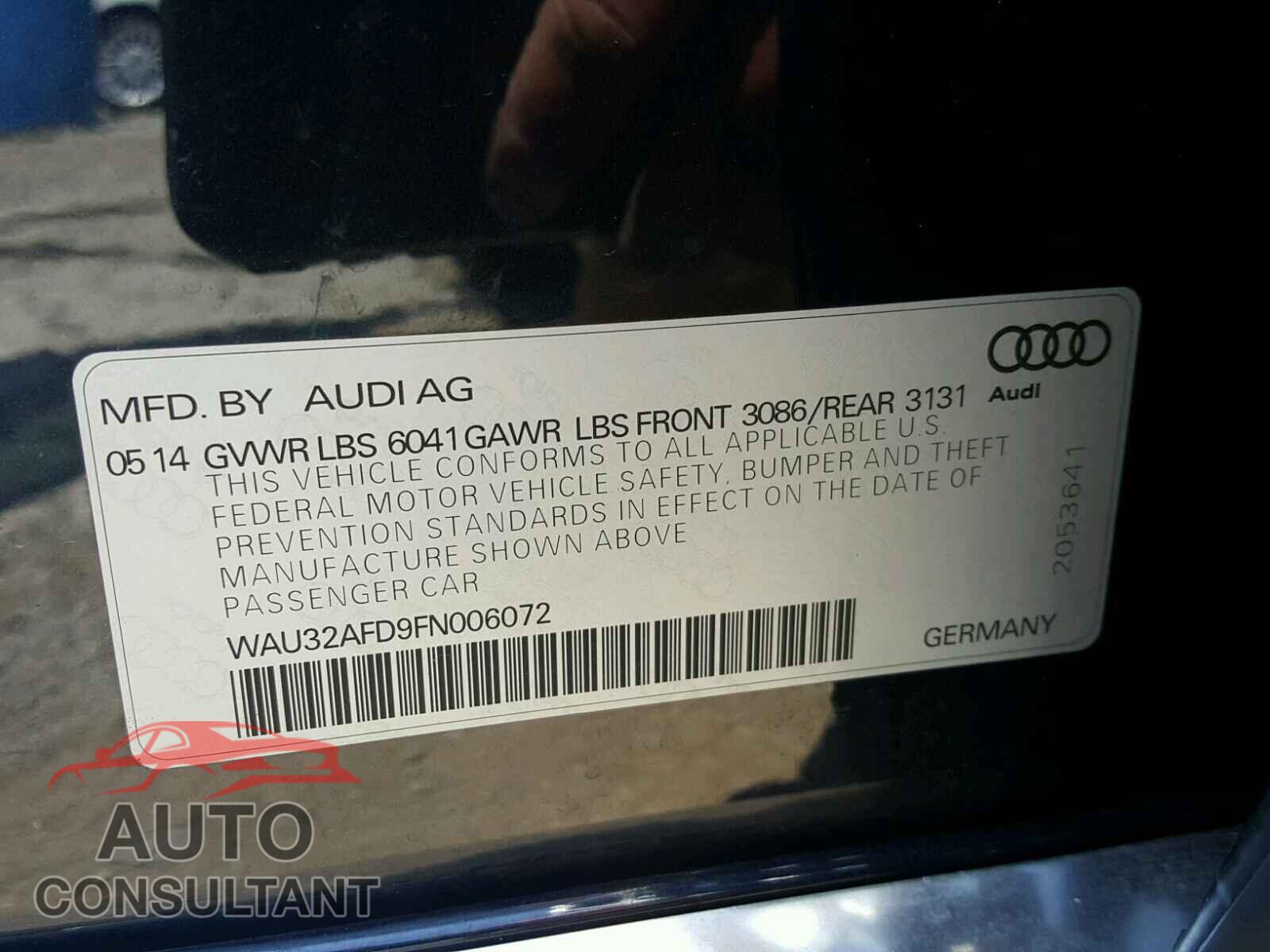 AUDI A8 2015 - WAU32AFD9FN006072