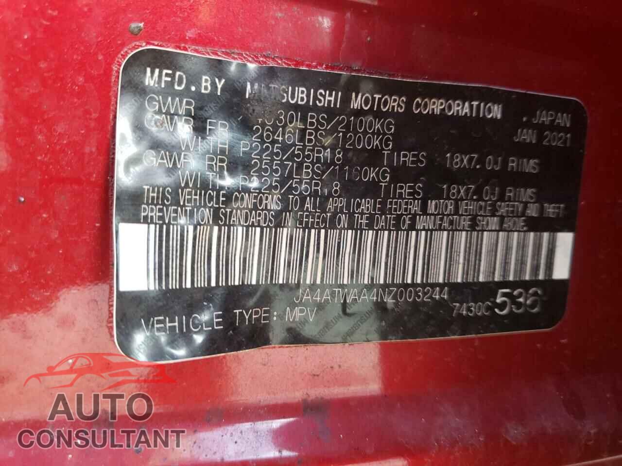 MITSUBISHI ECLIPSE 2022 - JA4ATWAA4NZ003244
