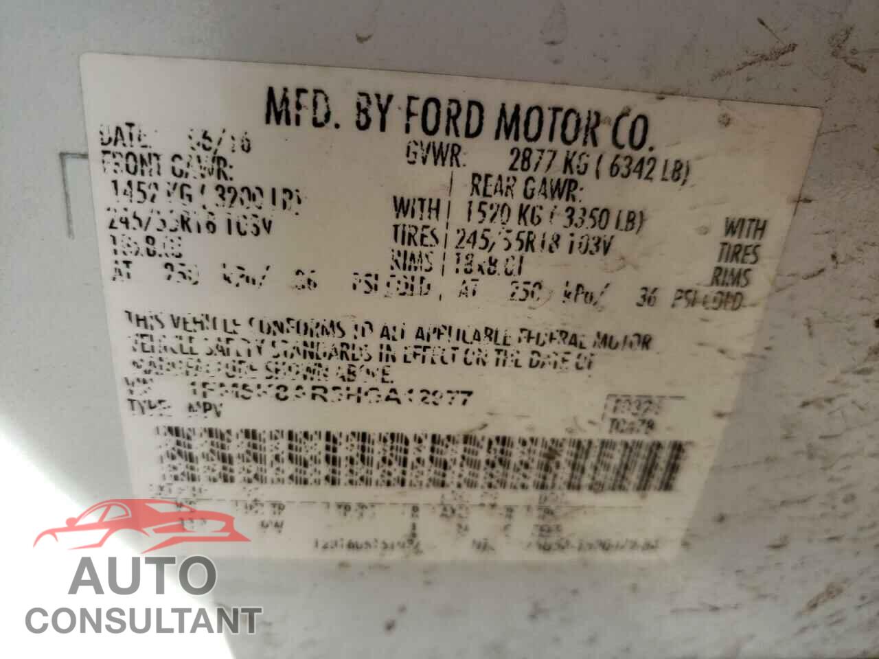 FORD EXPLORER 2017 - 1FM5K8AR5HGA12977