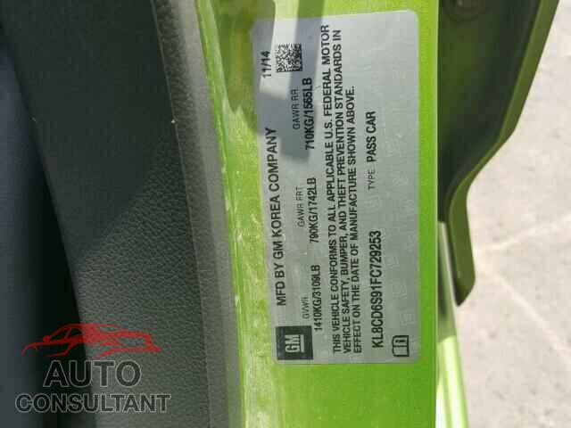 CHEVROLET SPARK 2015 - KL8CD6S91FC729253