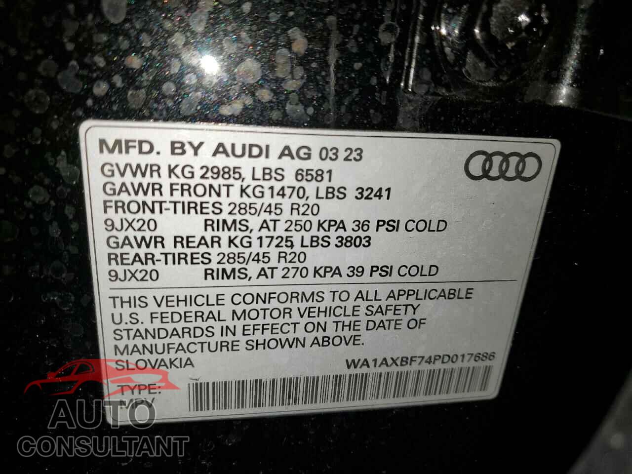 AUDI Q7 2023 - WA1AXBF74PD017686