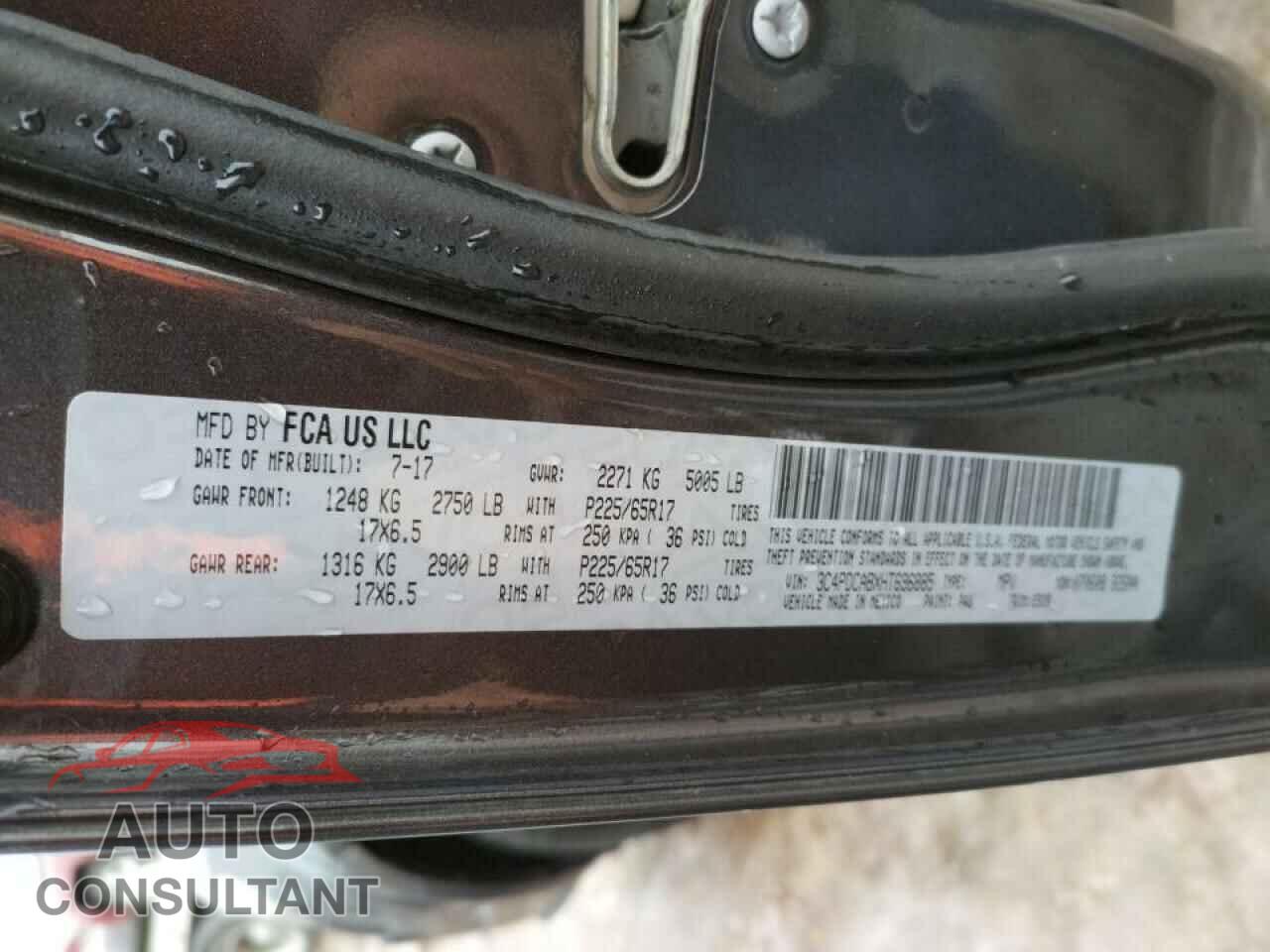 DODGE JOURNEY 2017 - 3C4PDCABXHT696885