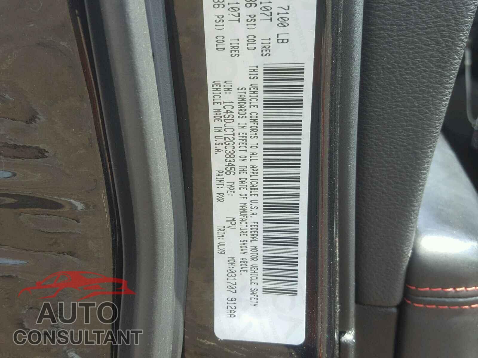 DODGE DURANGO 2016 - 1C4SDJCT2GC383456
