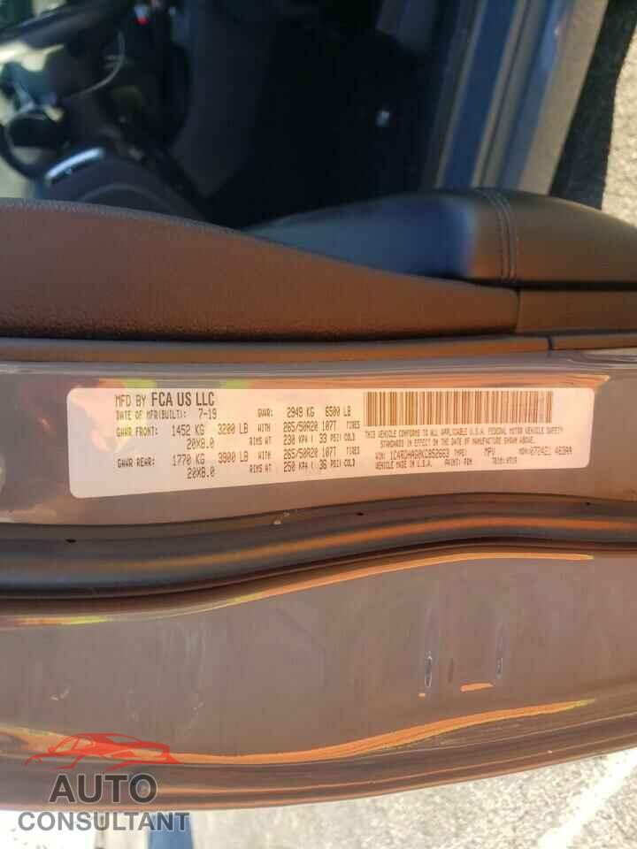 DODGE DURANGO 2019 - 1C4RDHAG0KC852663