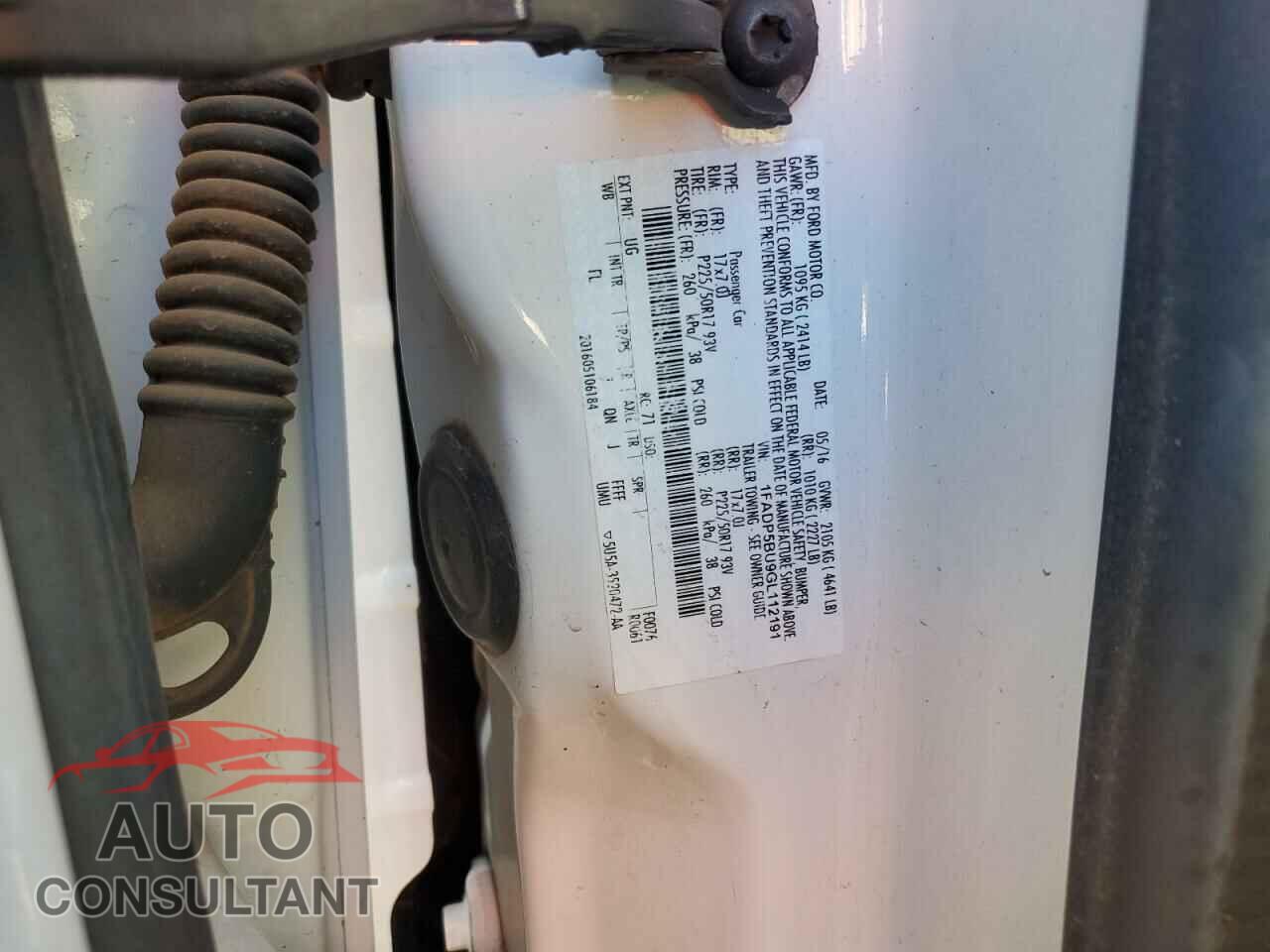 FORD CMAX 2016 - 1FADP5BU9GL112191