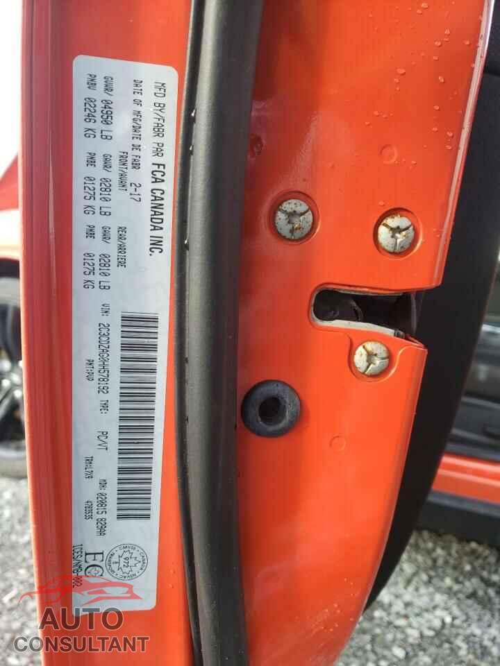DODGE CHALLENGER 2017 - 2C3CDZAG0HH578192