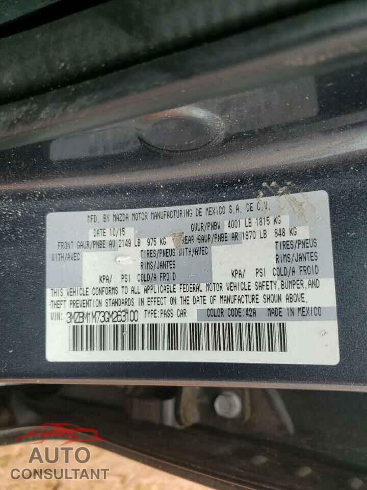 MAZDA 3 2016 - 3MZBM1M73GM263100
