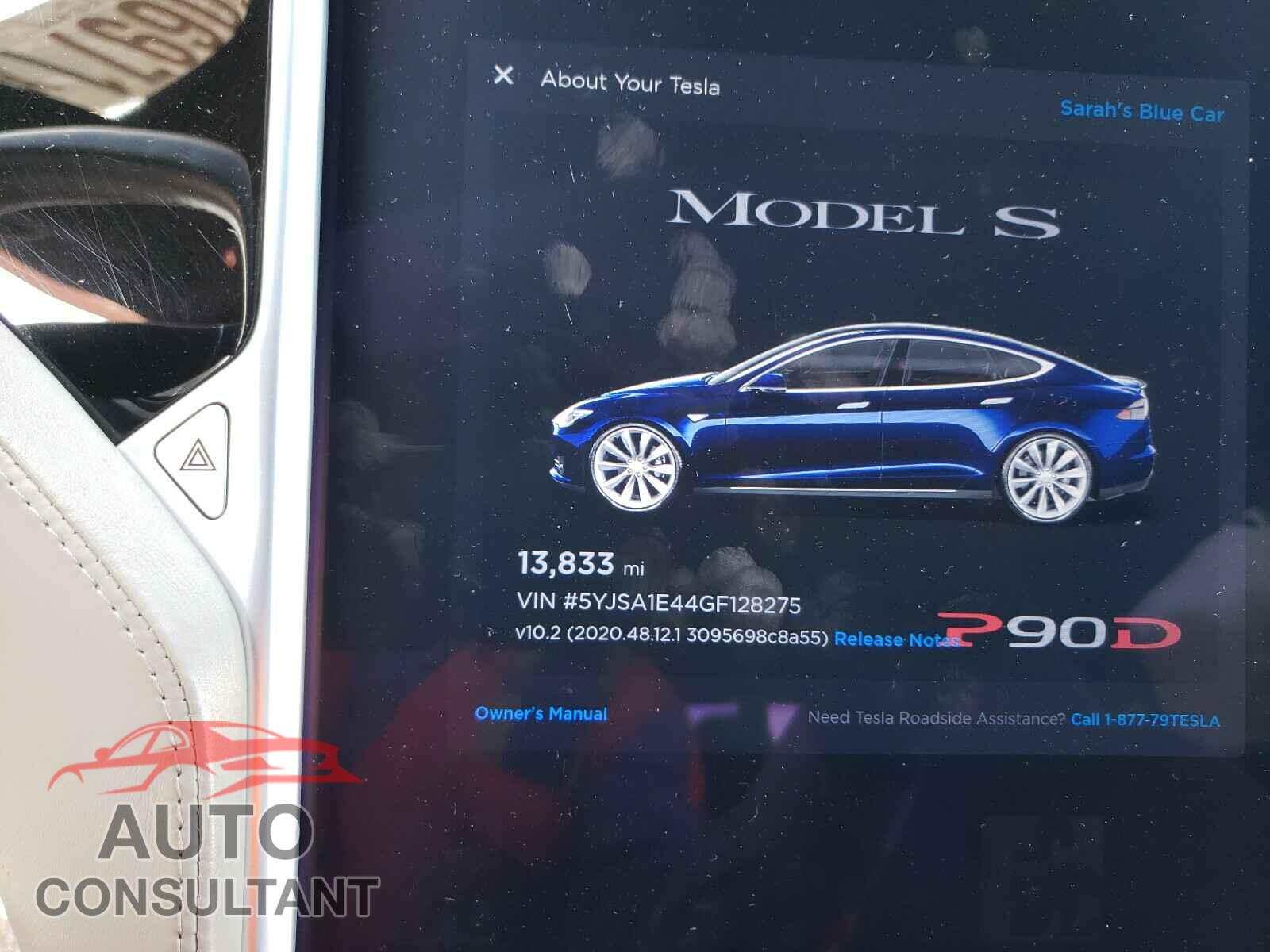 TESLA MODEL S 2016 - 5YJSA1E44GF128275